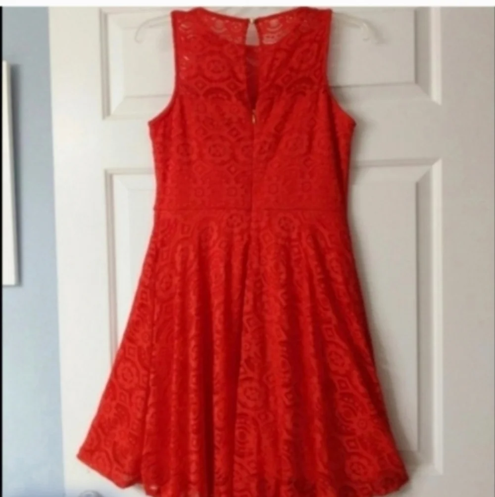 Spring Dress Red lace dress cocktail Dressy elegant Thalia SodiRed lace dress  S - Picture 6 of 15